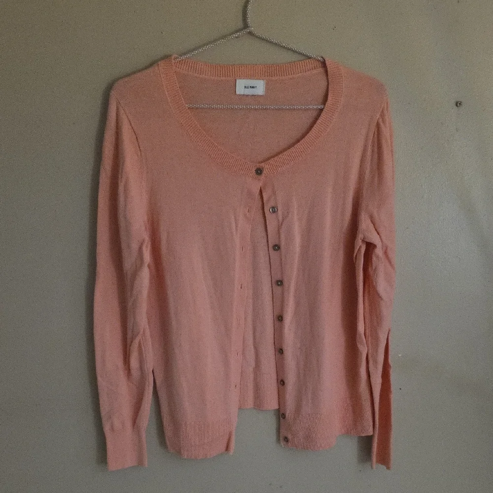 Old Navy Coral Button-Up Cardigan